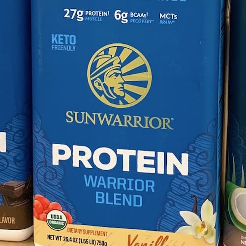 Thumbnail for food item SUNWARRIOR Protein Warrior Blend Vanilla Flavor keto-friendly dietary supplement for SUNWARRIOR 